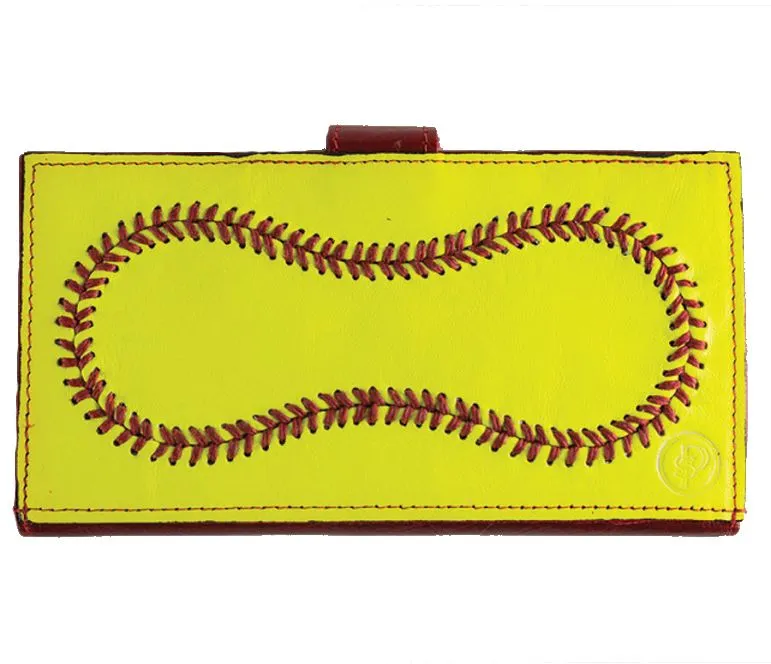 Pro Style Sports Leather Softball Checkbook Wallet 3 Pro Style Sports Leather Softball Checkbook Wallet - Image 3
