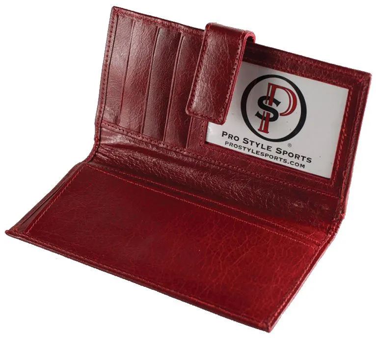 Pro Style Sports Leather Softball Checkbook Wallet 2 Pro Style Sports Leather Softball Checkbook Wallet - Image 2
