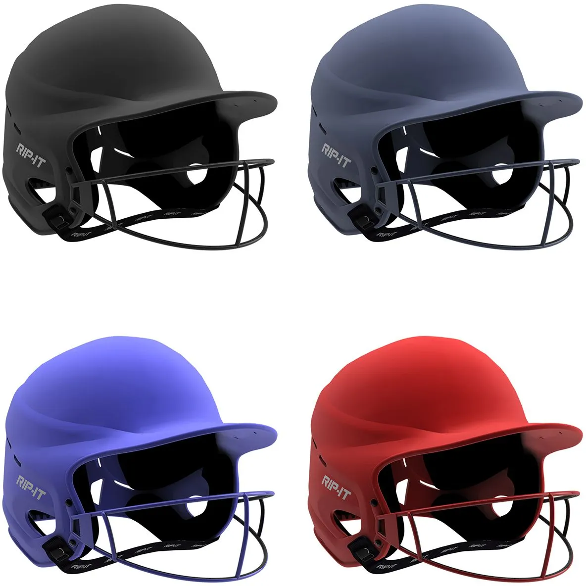 Rip-It MEDIUM/LARGE Vision Pro MATTE Fastpitch Softball Batting Helmet, VISN-M Black 2 Rip-It MEDIUM/LARGE Vision Pro MATTE Fastpitch Softball Batting Helmet, VISN-M Black - Image 2