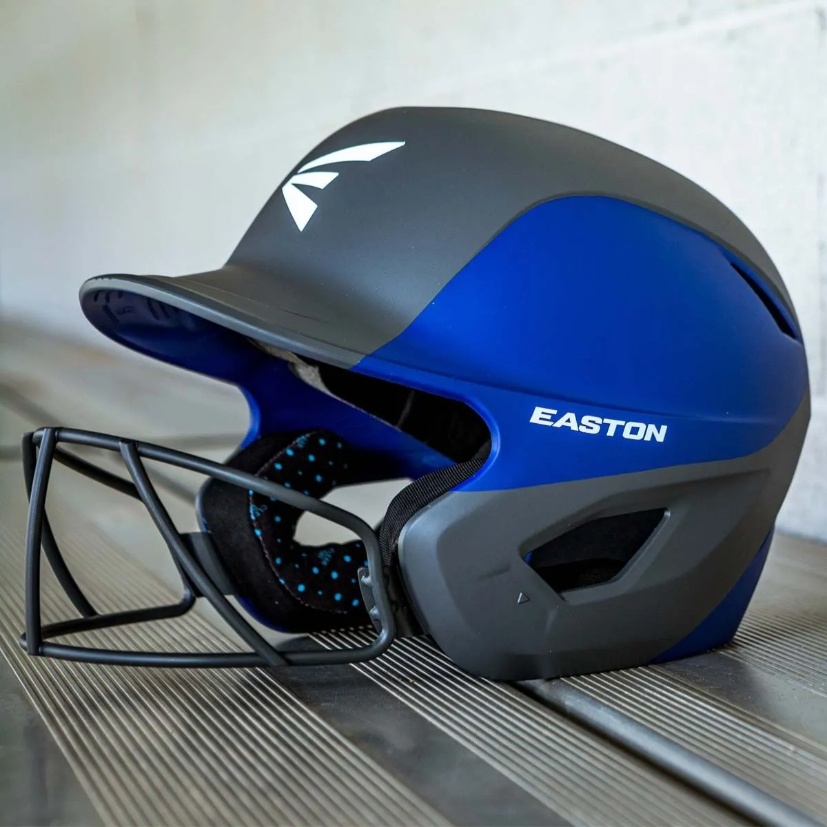 Easton Ghost Matte Two-Tone Fastpitch Batting Helmet W/Mask Columbia Blue/White 3 Easton Ghost Matte Two-Tone Fastpitch Batting Helmet W/Mask Columbia Blue/White - Image 3
