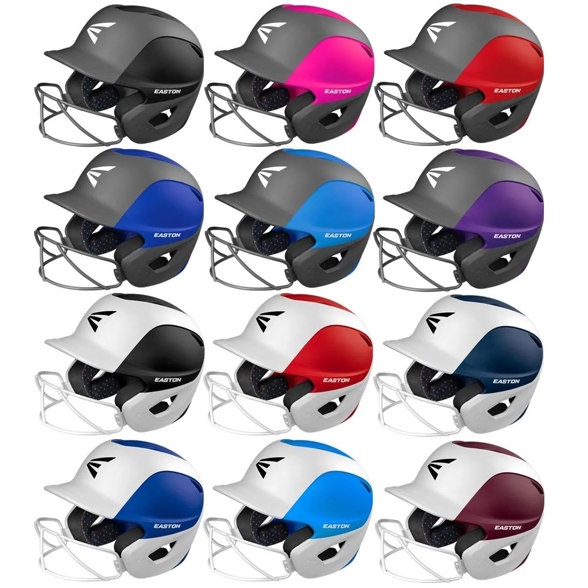 Easton Ghost Matte Two-Tone Fastpitch Batting Helmet W/Mask Columbia Blue/White 2 Easton Ghost Matte Two-Tone Fastpitch Batting Helmet W/Mask Columbia Blue/White - Image 2