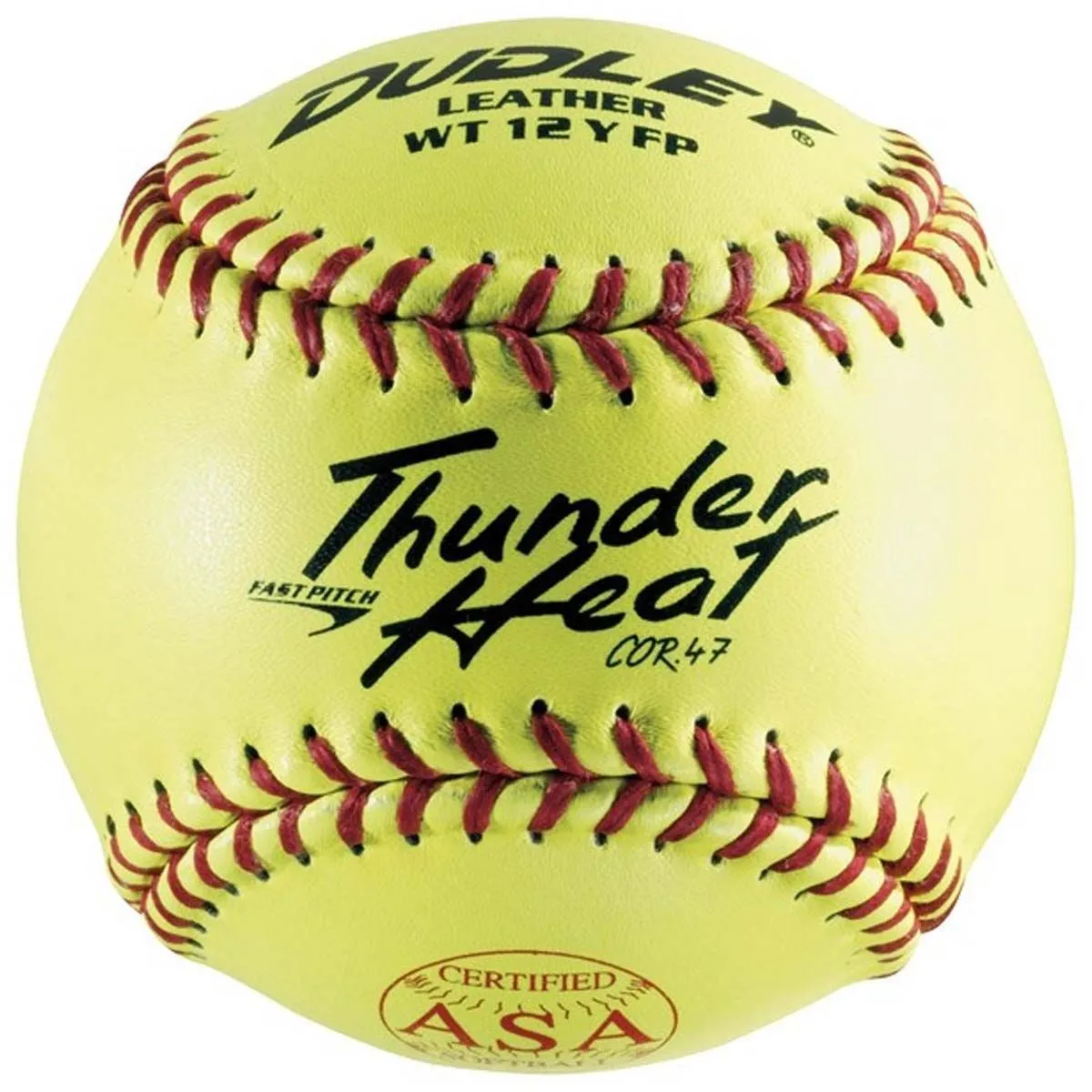 Dudley 12", 4A-147Y 47/375, ASA Thunder Heat Leather Fastpitch Softballs, Dz 1 Dudley 12", 4A-147Y 47/375, ASA Thunder Heat Leather Fastpitch Softballs, Dz
