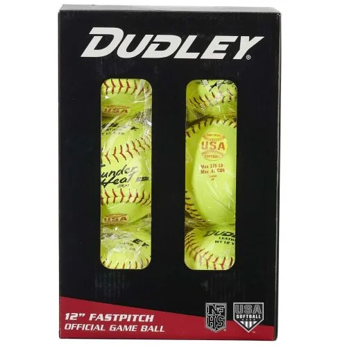Dudley 12", 6/pk 4D147YR6 USA/NFHS Poly Fastpitch Softballs -Baseball Shop a32 413 new 03