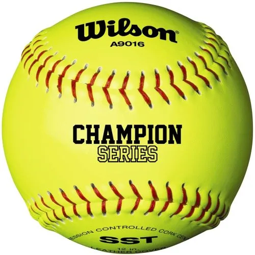 Wilson 12" A9016 47/375 Champion NFHS Leather Cork Softball, WTA9016BSST
