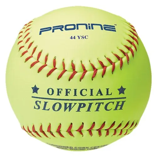 Pro Nine 12" 44/375 YSC Synthetic Slowpitch Softballs, Dz