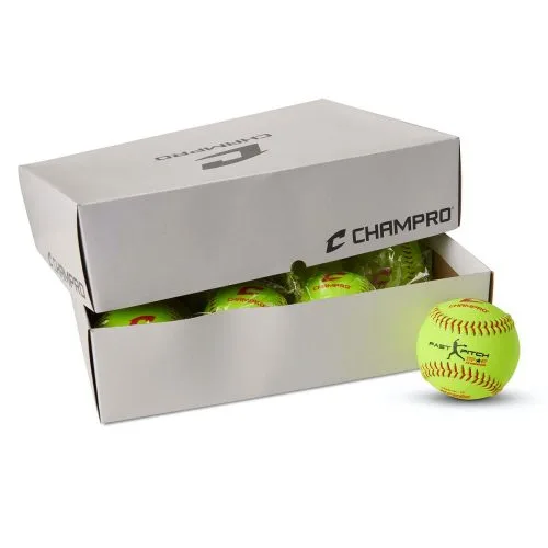 Champro 12" CSB5LYN 47/375 NFHS Leather Fastpitch Softballs -Baseball Shop a32 434 03