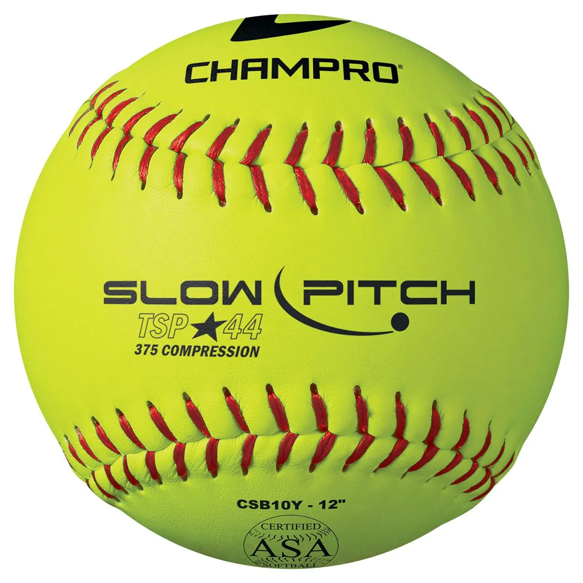 Champro 12” CSB10Y 44/375 ASA/USA Leather Slowpitch Softballs 1 Champro 12” CSB10Y 44/375 ASA/USA Leather Slowpitch Softballs