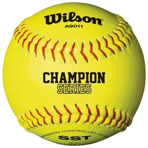 Wilson 12", 47/375 NFHS Leather Softballs, A9011BSST, Dz