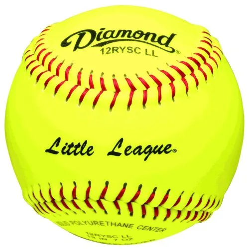 Diamond 12", 12RYSCLL 47/375 Little League Synthetic Fastpitch Softballs, Dz