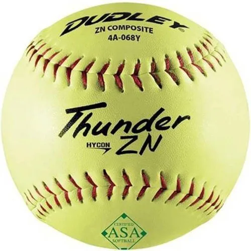 Dudley 12" Thunder ZN 52/300 ASA Slowpitch Composite Softballs, Dz