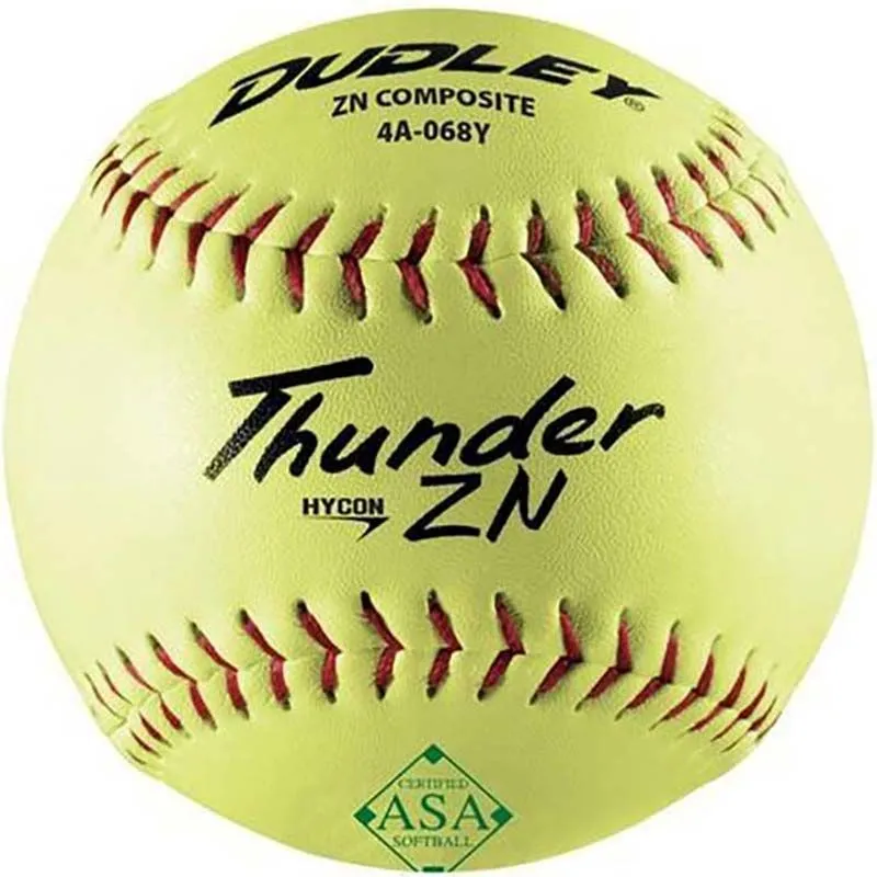 Dudley 12" Thunder ZN 52/300 ASA Slowpitch Composite Softballs, Dz 1 Dudley 12" Thunder ZN 52/300 ASA Slowpitch Composite Softballs, Dz