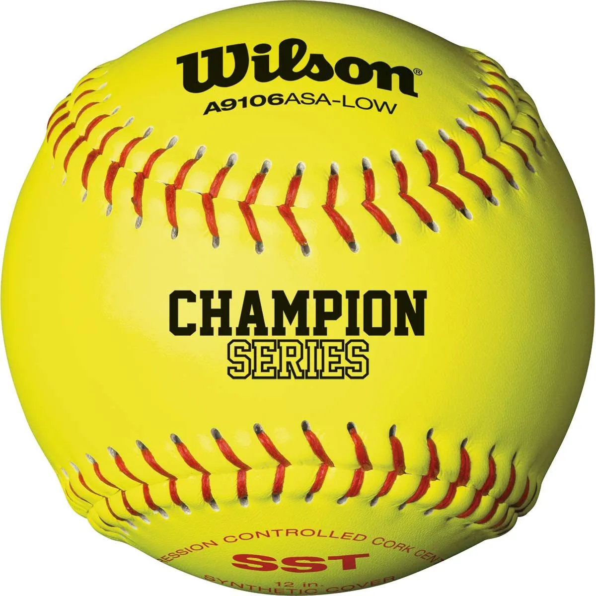 Wilson 12", 47/300 ASA Synthetic Fastpitch Softballs, WTA9106BASA-LOW, Dz 1 Wilson 12", 47/300 ASA Synthetic Fastpitch Softballs, WTA9106BASA-LOW, Dz