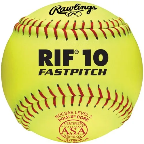 Rawlings 11" ASA RIF Level 10, Synthetic Fastpitch Softballs, RIIRYSA, Dz