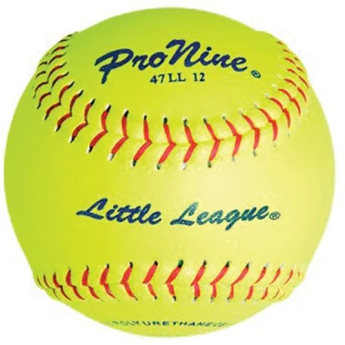 Pro Nine 12", 47 LL12 47/375 Official Little League Leather Fastpitch Softballs, Dz