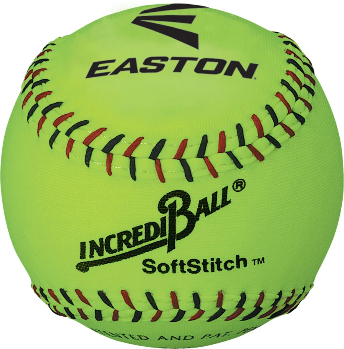 Easton 12" Incrediball Neon SoftStitch Training Softball, A122609T, Ea 1 Easton 12" Incrediball Neon SoftStitch Training Softball, A122609T, Ea