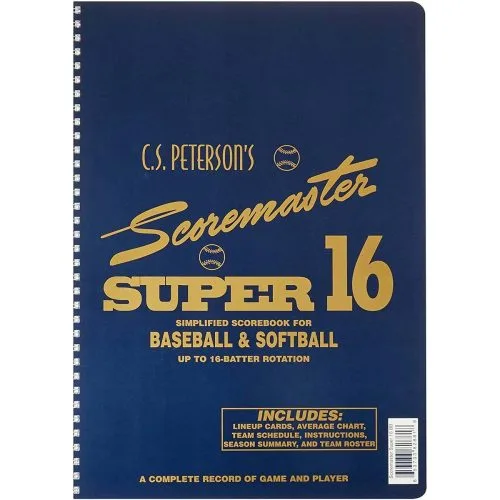 Scoremaster Super 16 Baseball / Softball Scorebook