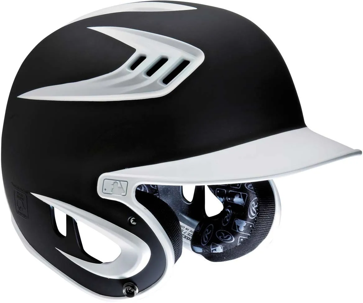 Rawlings S80 JUNIOR 2-Tone 80 MPH Matte Finish Batting Helmet, S80X2J Black 1 Rawlings S80 JUNIOR 2-Tone 80 MPH Matte Finish Batting Helmet, S80X2J Black
