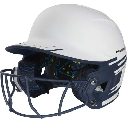 Rawlings Mach Ice Fastpitch Softball Batting Helmet W/ Faceguard Navy
