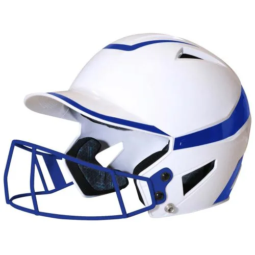 Champro HX Pro Fastpitch 2-Tone Batting Helmet W/Faceguard Navy