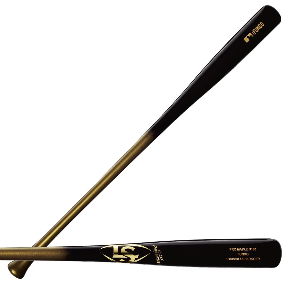 LOUISVILLE SLUGGER 2022 Louisville G160 Maple Fungo Bat Black/Gold 2 LOUISVILLE SLUGGER 2022 Louisville G160 Maple Fungo Bat Black/Gold - Image 2