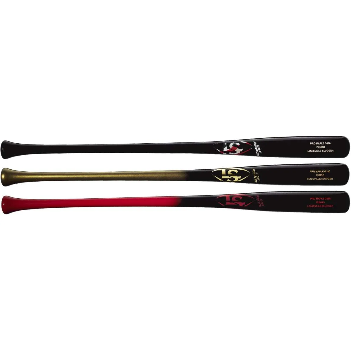 LOUISVILLE SLUGGER 2022 Louisville G160 Maple Fungo Bat Black/Gold 1 LOUISVILLE SLUGGER 2022 Louisville G160 Maple Fungo Bat Black/Gold