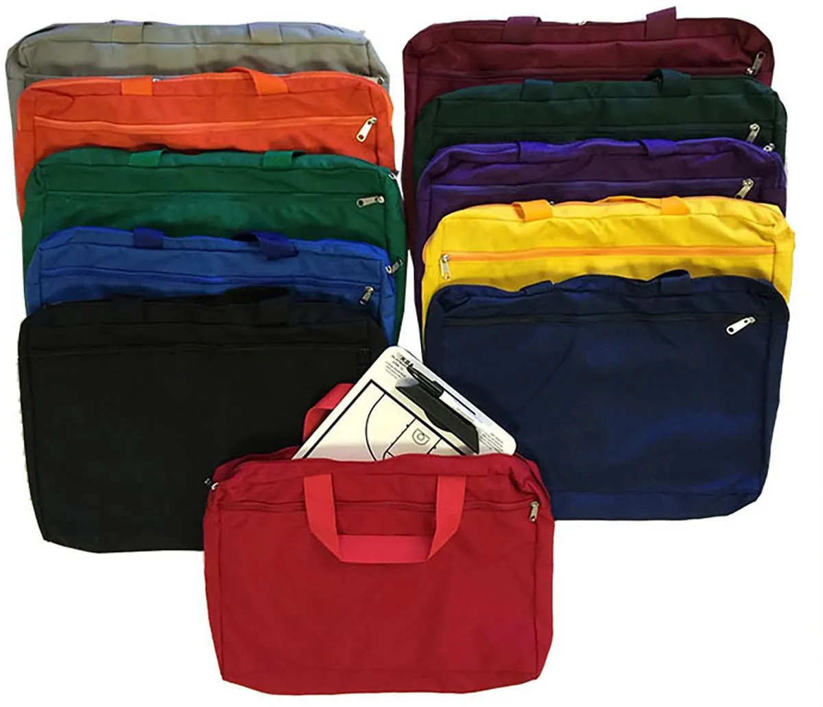 Korney Board Coaches Portfolio Bag, 12-1/2''x18-1/2"x2'' Kelly Green 2 Korney Board Coaches Portfolio Bag, 12-1/2''x18-1/2"x2'' Kelly Green - Image 2