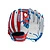 WILSON A1000 1787 11.75" BASEBALL GLOVE- White/red/royal Right Hand Throw